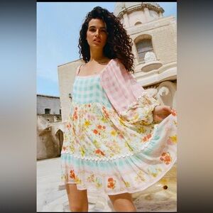 Spell Flora tunic mini dress